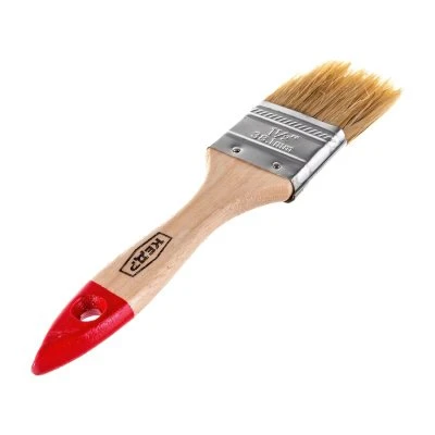 Купить Кисть плоская КЕДР №1,5 натур. щетина дерев. ручка 38мм 006-3815