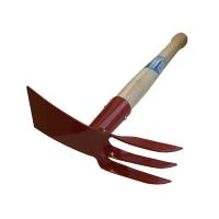 Купить Мотыжка двойная 3 зуба прямое лезвие, дерев. ручка 380 мм (1/10) мкп-3-1