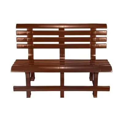 Купить Скамейка со спинкой пласт. 120*53*80 см (шоколад) (1/6) "Стандарт пластик"