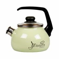 Купить Чайник эмалиров. со свистком "MAESTRO" салатов. 3 л (1/4) "Стальэмаль"  1RC12