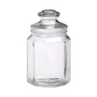 Купить Банка для сыпучих продуктов "LATTINA" 0,6 л с фигурной крышкой, стекло (1/24) "MALLONY"
