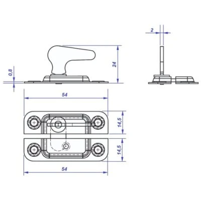 Купить Завертка оконная золото
