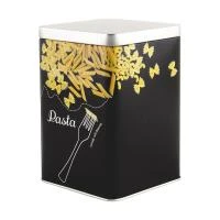 Купить Банка метал. квадратная 1 л с крышкой "Макароны" (1/6/24) "MALLONY"