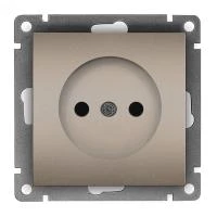Купить Розетка UNIVersal Афина СУ 1 местная б/з шампань А0022