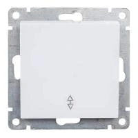 Купить Выключатель UNIVersal Афина СУ 1 клавишный проходной белый А0025