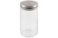 Купить Банка для сыпучих продуктов "OCEANO" 1 л стекло, нержав. крышка (1/30) "MALLONY"