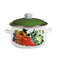 Купить Кастрюля эмалиров. "Европейская кухня" белосн. 2 л (1/8) "Стальэмаль"  1с45я