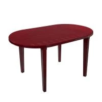 Купить Стол пласт. овальный 140*80*71 см (вишневый) (1) "Стандарт пластик"
