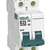 Купить Дифференциальный автоматический выключатель DEKraft 2P(1P+N)C25 30мА 6кА
