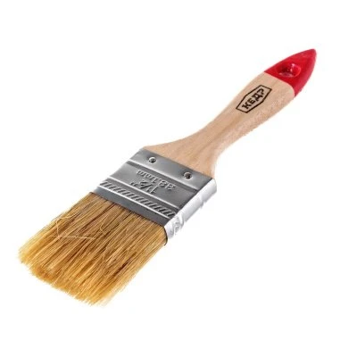 Купить Кисть плоская КЕДР №1,5 натур. щетина дерев. ручка 38мм 006-3815