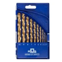 Купить Набор сверл п/мет 1-10мм MOS титанов. покрытие 10шт 35733м