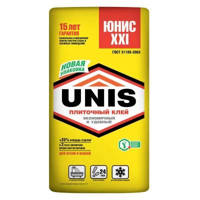 Клей для плитки ЮНИС XXI 25кг