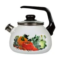 Купить Чайник эмалиров. со свистком "Европейская кухня" белосн. 2 л (1/4) "Стальэмаль"  4с210я