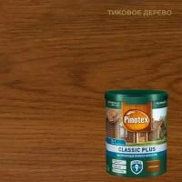 Пропитка декоративная PINOTEX Classic Plus 3в1 тиковое дерево 0,9л