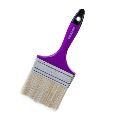 Купить Кисть плоская KRAFOR №4 искуств щетина пласт. ручка 100мм 49203