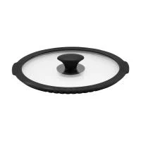 Купить Крышка стеклянная "CL-24" 24 см, силикон. ободок (1/12) "POLARIS"