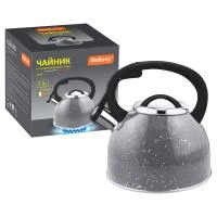 Купить Чайник нержав. 2,5 л со свистком "ARTE" (серый) (1/12) "MALLONY"