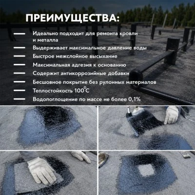 Купить Мастика резино-битумная мгх-т  2 кг (1/210) "Грида"