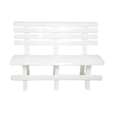Купить Скамейка со спинкой пласт. 120*53*80 см (белый) (1/6) "Стандарт пластик"