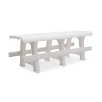 Купить Скамейка пласт. 120*40*42 см (белый) (1) "Стандарт пластик"