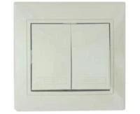 Купить Выключатель Lezard Мира СУ 2 клавишный 10А крем