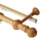 Купить Карниз Византия 2-х рядный Светлый дуб 2м d-28мм