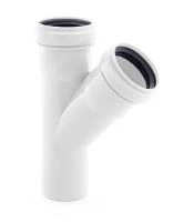 Купить П/П Тройник 45* 50х50 белый 07709