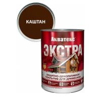 Защитно-декорат.покрытие для дерева Акватекс Экстра полуглянцев. 0,8л Каштан РОГНЕДА 259770