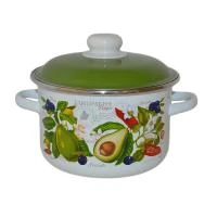 Купить Кастрюля эмалиров. "Авокадо" белосн. 4 л (1/4) "Стальэмаль"  6RD201M