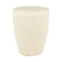 Купить Контейнер для мусора Альтернатива Плетенка с крышк 8л слон.кость 49991