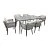 Купить Комплект садовой мебели "TINTO4" (стол, 6 стульев) светло-серый (1) "ALFART"