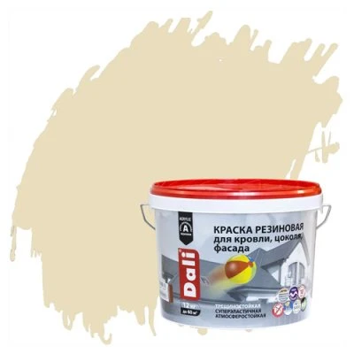 Купить Краска резиновая слоновая кость12кг Dali 274982