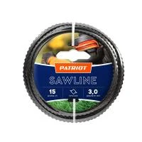 Купить Леска Sawline D 3,0 мм L 15 м (квадрат, пилообразный профиль, черная)