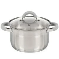 Купить Кастрюля нержав. "FELICITà" 3,9 л стекл. крышка, 20*12,5 см (1/6) "MALLONY"