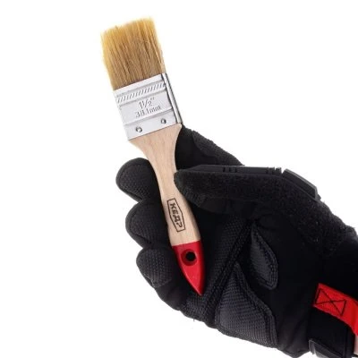 Купить Кисть плоская КЕДР №1,5 натур. щетина дерев. ручка 38мм 006-3815