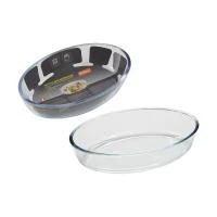 Купить Форма для запекания стекл. "CRISTALLINO" 0,7 л, овал. без ручек (1/24) "MALLONY"