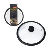 Купить Крышка стеклянная "CAPPELLO" 28 см, силикон. ободок, паровыпуск (1/12) "MALLONY"