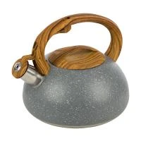 Купить Чайник нержав. 2,5 л со свистком "FORESTA" (серый) (1/12) "MALLONY"