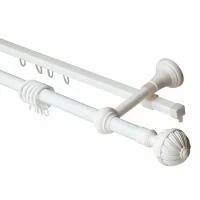 Купить Карниз Византия 2-х рядный 2,0м Белый d-28мм