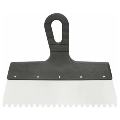 Купить Шпатель Фасадный зубчатый КЕДР нерж сталь, пласт. ручка 250мм зуб 6х6мм  51317