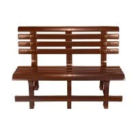 Купить Скамейка со спинкой пласт. 120*53*80 см (шоколад) (1/6) "Стандарт пластик"