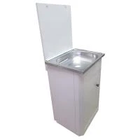 Купить Мойдодыр Дачный без водонагр. с нерж мойкой белый 74/4/5