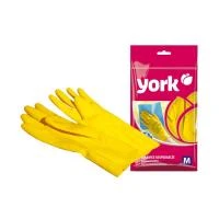 Купить Перчатки резиновые латексные размер M (1/12/144) "YORK"