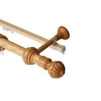 Купить Карниз Византия 2-х рядный 2,4м Светлый дуб d-28мм