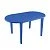 Купить Стол пласт. овальный 140*80*71 см (синий) (1) "Стандарт пластик"