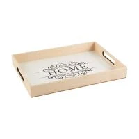 Купить Поднос сервировочный "HOME" 32*27 см (белый) (1/6) "Волшебная страна"