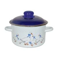 Купить Кастрюля эмалиров. "Гуси" белосн. 2 л (1/8) "Стальэмаль"  6RD161M