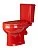 Купить Унитаз-компакт Ирида Красный г/в 1-реж сиденье ПП 