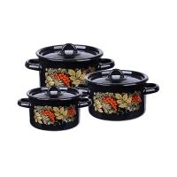 Купить Набор кастрюль эмалиров. №33 "Рябина" (1,5 + 2,9 + 4,5 л) "Стальэмаль"  1с33