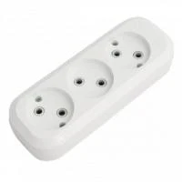 Купить UNIVersal колодка 3гн б/з 10А белая 